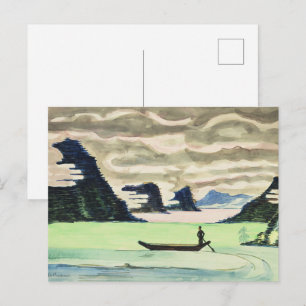 Cartão Postal Montanha Lago Expressionista Arte Fina Kirchner