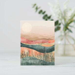 Cartão Postal Montanha Minimalista Boho - Inspirada na Natureza