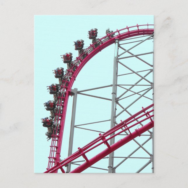 Cartão Postal Montanha-russa X2 Six Flags Magic Mountain (Frente)