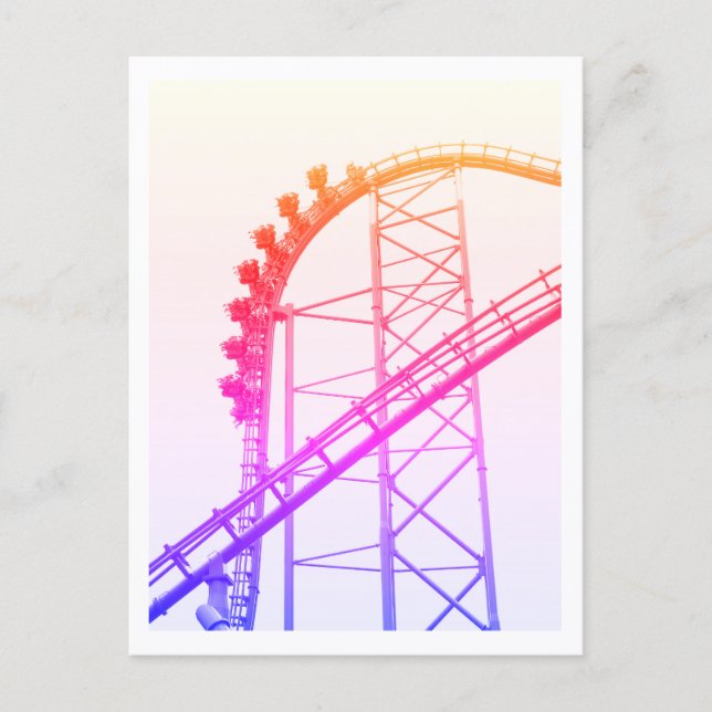 Cartão Postal Montanha-russa X2 Six Flags Magic Mountain (Frente)