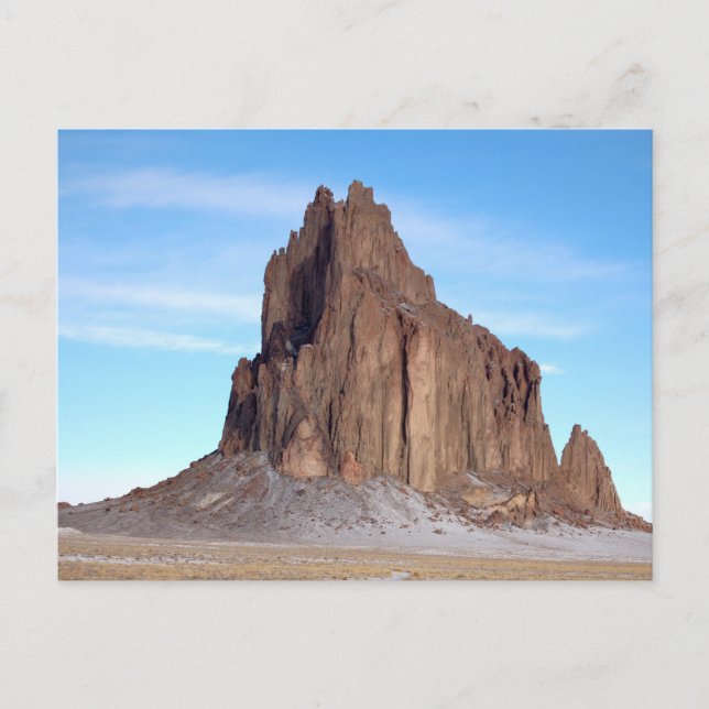 Cartão Postal Montanha Shiprock, Novo México (Frente)
