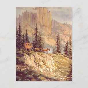 Cartão Postal MONTANHA STAGECOACH por SHARON SHARPE