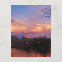 Cartão Postal Montanha Sunset em Pond