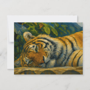 Cartão Postal Montanha - Tigre na Natureza
