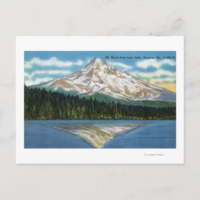 Cartão Postal Montanha Vista do Lago Perdido (Frente)
