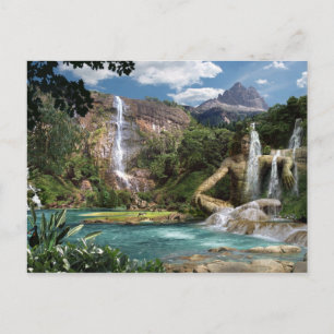 Cartão Postal Montanha Waterfall - Postkarte