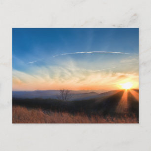 Cartão Postal Montanhas Appalachian e Blue Ridge Sunset