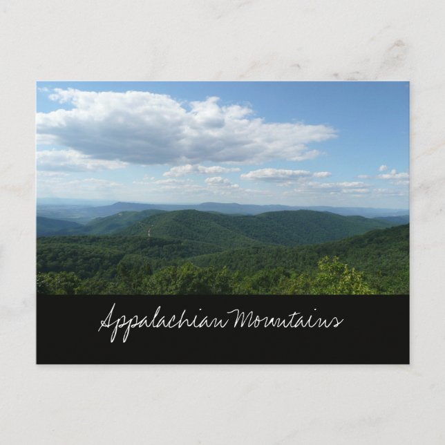 Cartão Postal Montanhas Appalachian I Shenandoah (Frente)
