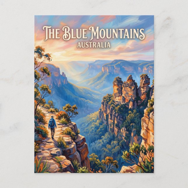 Cartão Postal Montanhas Azuis Austrália (Frente)