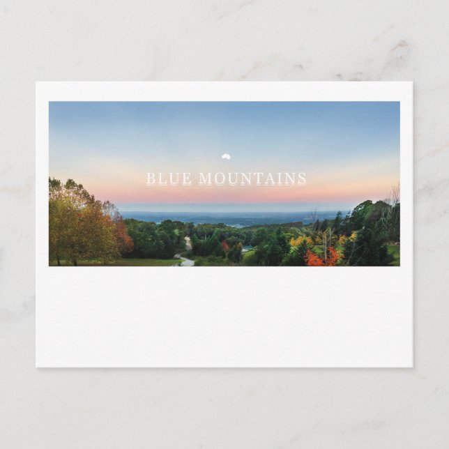 Cartão Postal Montanhas Azuis da Austrália (Frente)