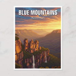 Cartão Postal Montanhas Azuis Viagem Austrália