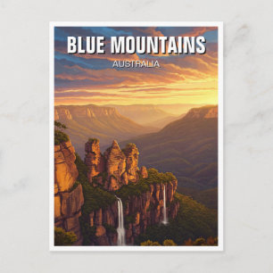 Cartão Postal Montanhas Azuis Viagem Austrália