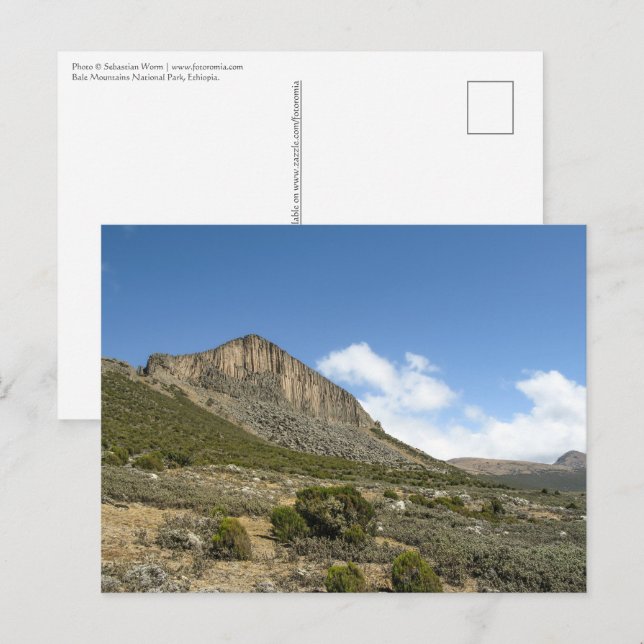 Cartão Postal Montanhas Bale Etiópia (Frente/Verso)