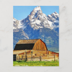 Cartão Postal Montanhas Barns Grand Tetons