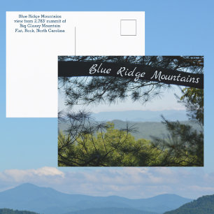 Cartão Postal Montanhas Blue Ridge Carolina do Norte Fotográfico