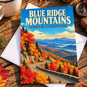 Cartão Postal Montanhas Blue Ridge Carolina do Norte Viagem de O