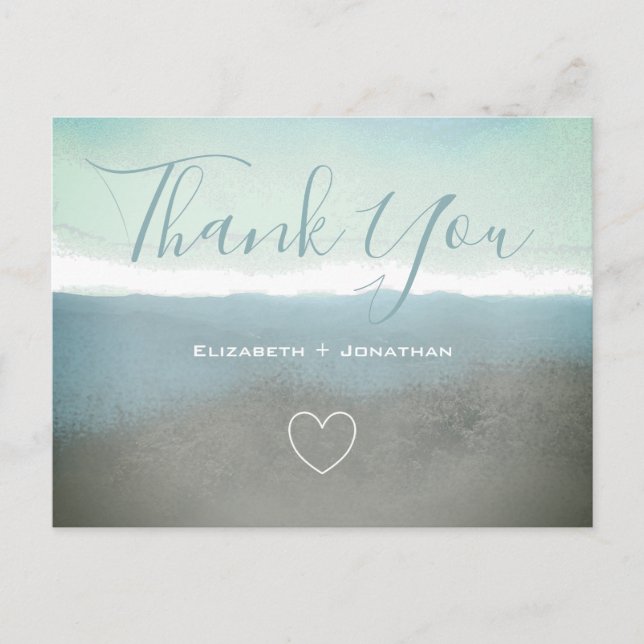 Cartão Postal montanhas blue ridge obrigado (Frente)