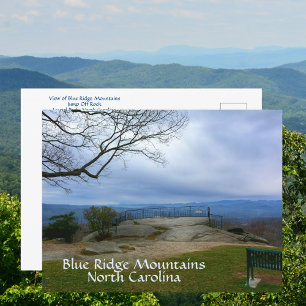 Cartão Postal Montanhas Blue Ridge Saltam do Rock NC