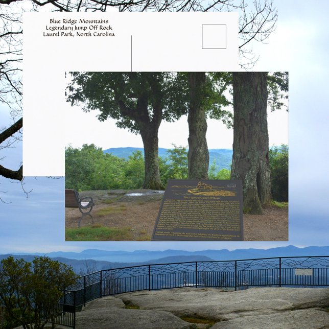 Cartão Postal Montanhas Blue Ridge Saltam Fotografias do Rock NC (Criador carregado)