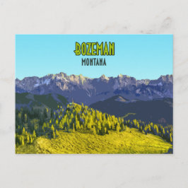Cartão Postal Montanhas Bozeman Montana Vintage
