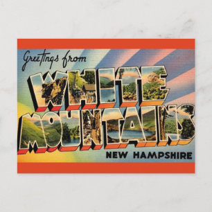 Cartão Postal Montanhas Brancas vintage de NH