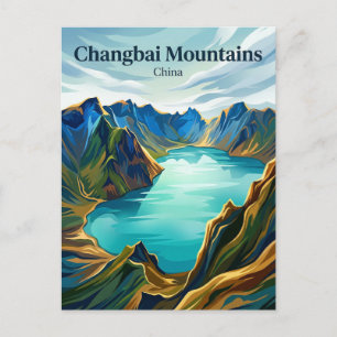 Cartão Postal Montanhas Changbai China