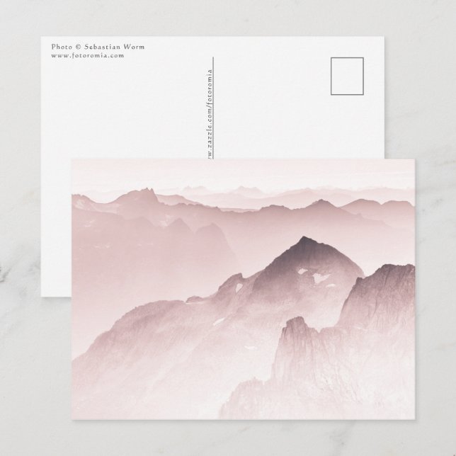 Cartão Postal Montanhas da Noruega (Frente/Verso)