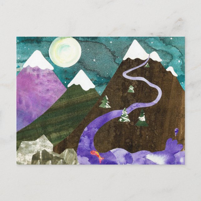 Cartão Postal Montanhas de Canções Noturnas (Frente)