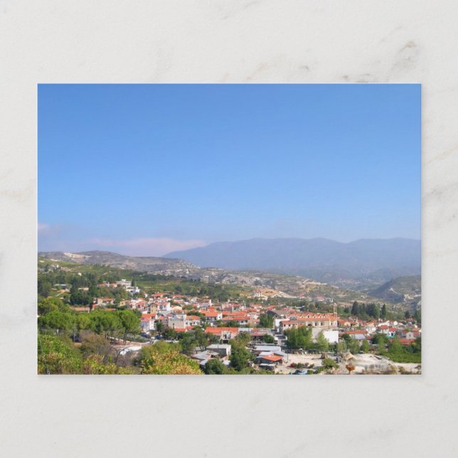 Cartão Postal montanhas de Chipre Troodos (Frente)