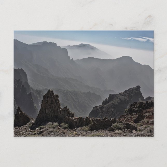 Cartão Postal Montanhas de La Palma (Frente)
