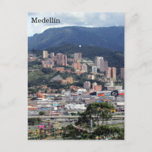 Cartão Postal montanhas de medellín colombia