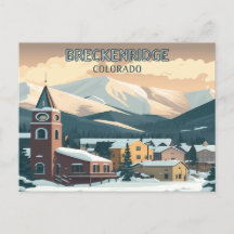 Montanhas de Neve do Colorado em Breckenridge Retr