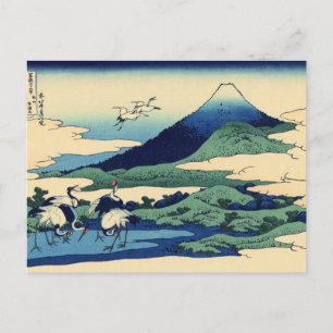 Cartão Postal Montanhas de pintura de Arte Hokusai