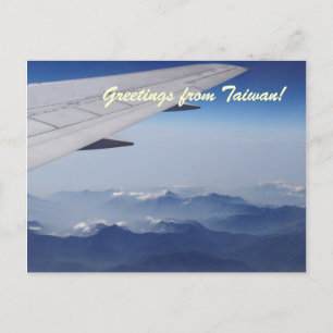 Cartão Postal Montanhas de Taiwan vistas do ar
