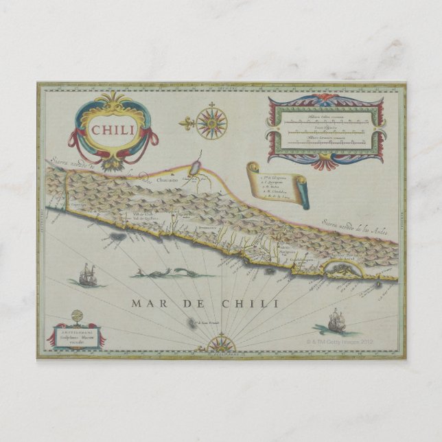 Cartão Postal Montanhas do Chile (Frente)