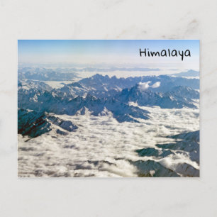 Cartão Postal montanhas do Himalaia sob nuvens - Tibete