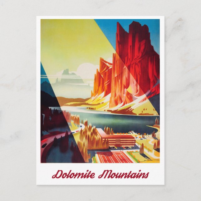 Cartão Postal Montanhas Dolomíticas, Itália (Frente)