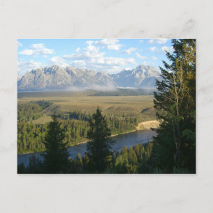 Cartão Postal Montanhas e Rio Jackson Hole