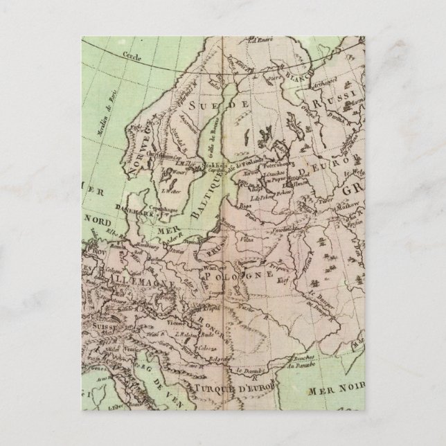 Cartão Postal Montanhas e rios da Europa (Frente)