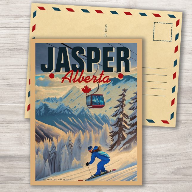 Cartão Postal Montanhas Jasper Alberta Canada Vintage 1950s (Criador carregado)