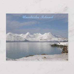 Cartão Postal Montanhas Makushin em um dia de inverno ensolarado
