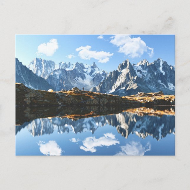 Cartão Postal Montanhas | Mont Blanc Massif, França (Frente)