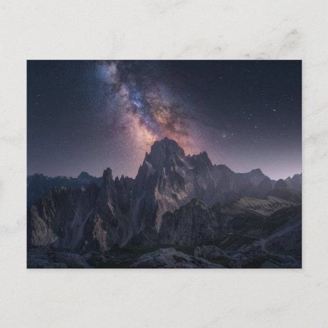 Cartão Postal Montanhas | Montanhas Dolomitas, Itália (Frente)