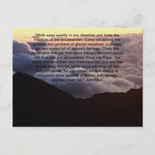 Cartão Postal Montanhas nas nuvens (Frente)