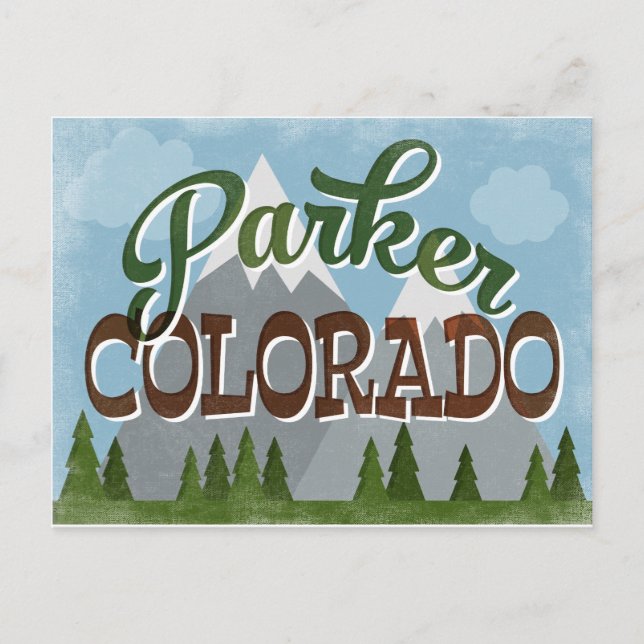 Cartão Postal Montanhas Parker Colorado Snowy (Frente)