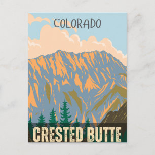 Cartão Postal Montanhas rochosas de Butte, em Crestte, presentes