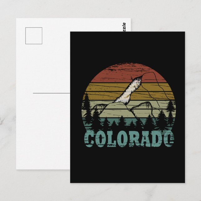 Cartão Postal Montanhas Rocky Colorado (Frente/Verso)