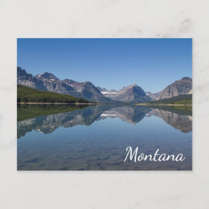 Cartão Postal Montanhas Scenic Lake Sherburne Montana