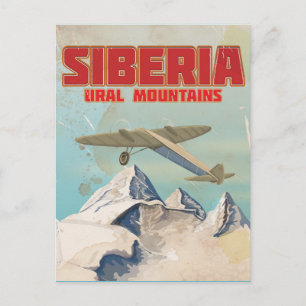 Cartão Postal Montanhas Sibéria viagens vintage