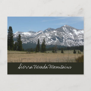 Cartão Postal Montanhas Sierra Nevada I a partir de Yosemite